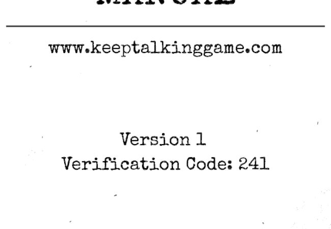 bomb defusal manual keep talking and nobody explodes manual